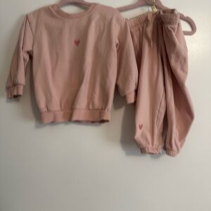 H&M Organic Cotton Pink Top with Heart Detail